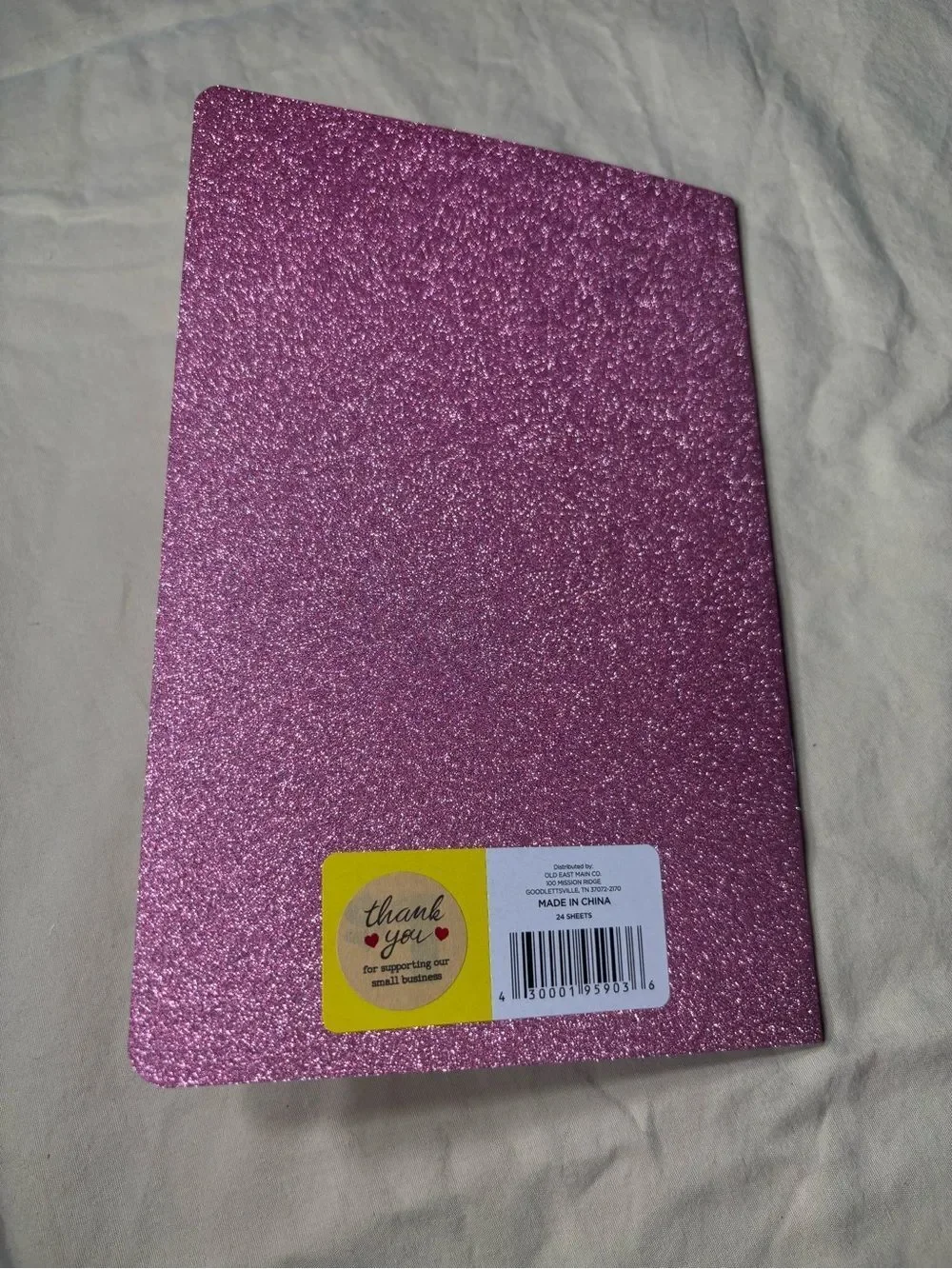 New Pink Glitter Cherry Notebook Journal Diary